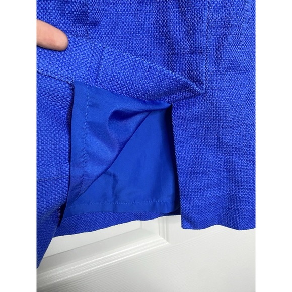 J‎ Crew Women's Basketweave Knee Length Dress Blue 0- Read - Picture 7 of 7